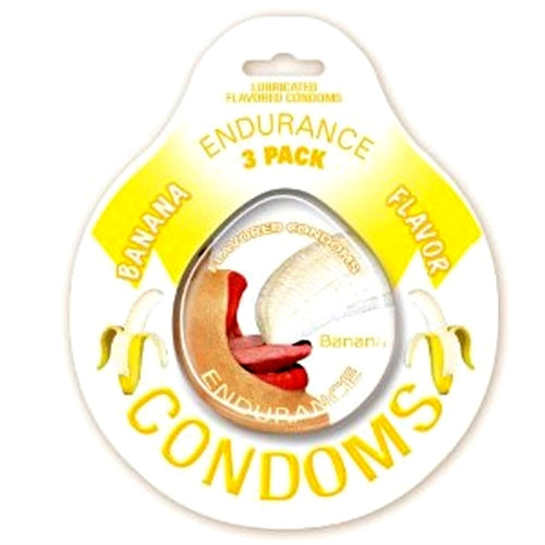 \"Endurance Condoms - Banana - 3 Pack HTP2090\"