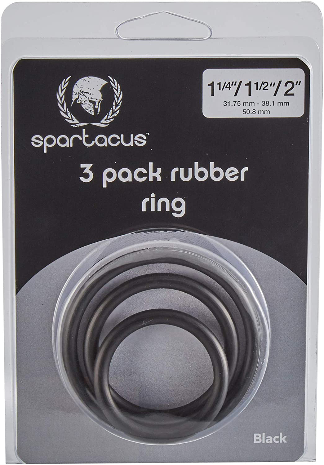 Rubber Cock Ring Set - Black