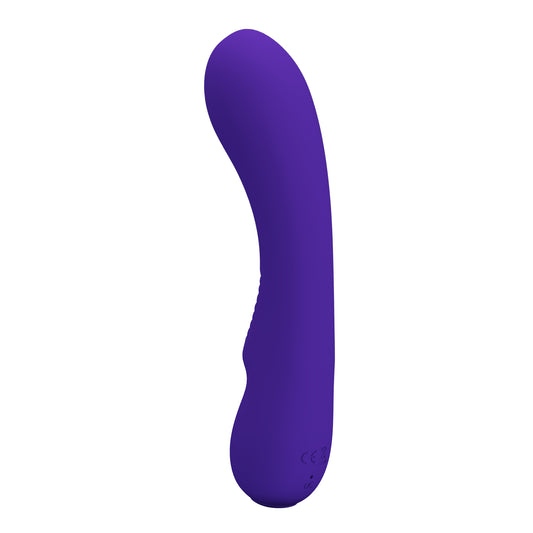 \"Matt Super Soft Silicone Vibrator - Purple BI-014667-3\"