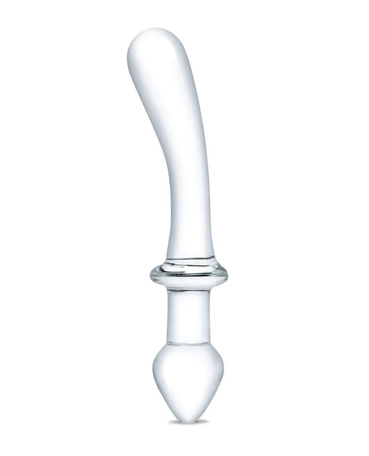 \"9 Inch Classic Curved Dual-Ended Dildo - Clear GLAS-165\"