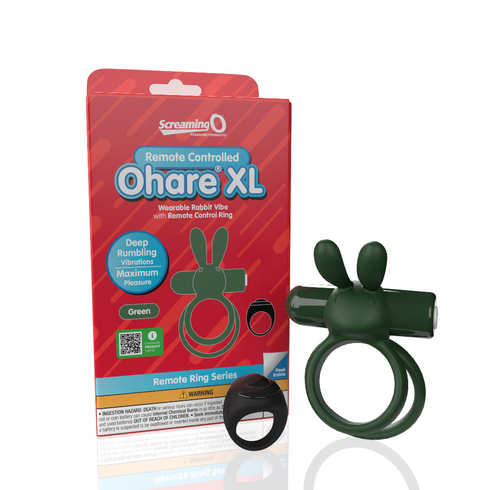 Screaming O Remote Controlled Ohare XL Vibrating Ring - Green