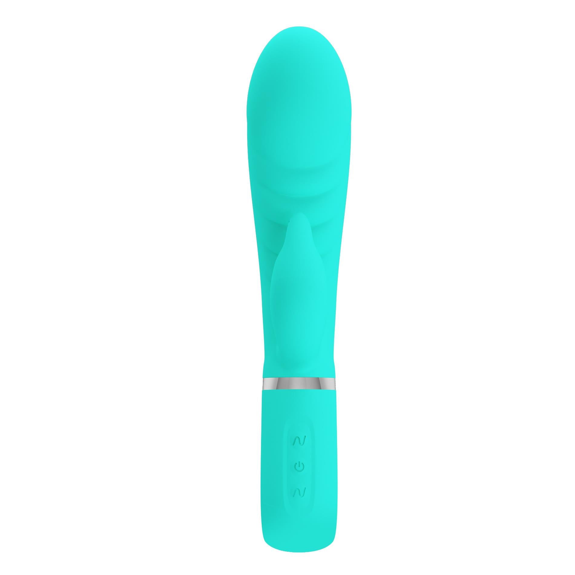 Prescott Super Soft Rabbit Silicone Vibrator - Vibrator -Teal