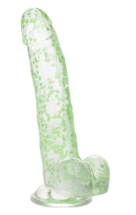 \"Naughty Bits I Leaf Dick Glow-in-the-Dark Weed Leaf Dildo - Glow in the Dark SE4410643\"