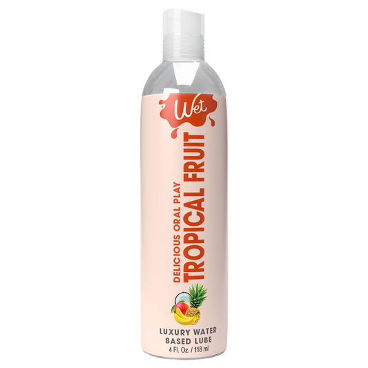 \"Wet Delicious Oral Play - Tropical Fruit - Waterbased Flavored Lubricant 4 Oz WT21517\"