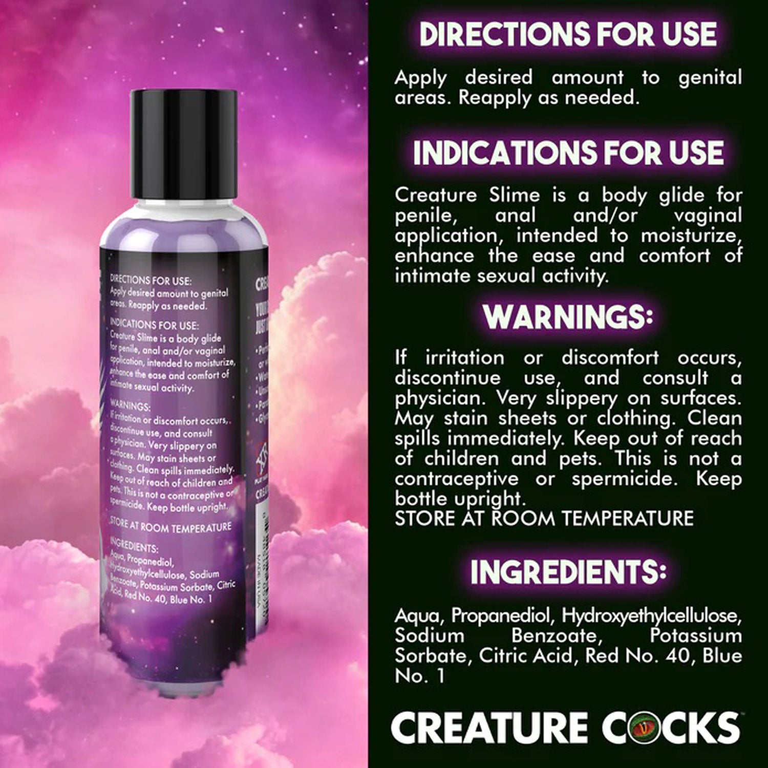 4oz Creature Slime Purple Slime Water-Based - Lubricant