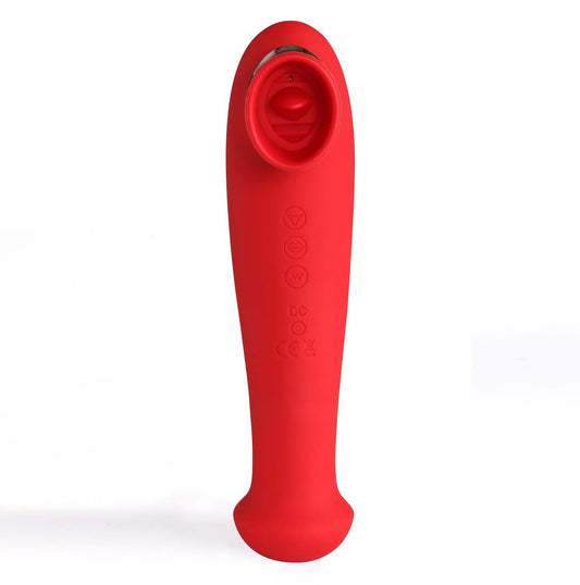 \"Destiny 15-Function Rechargeable Vibrating - Suction Wand - Cherry Red MTMA2006-R2\"