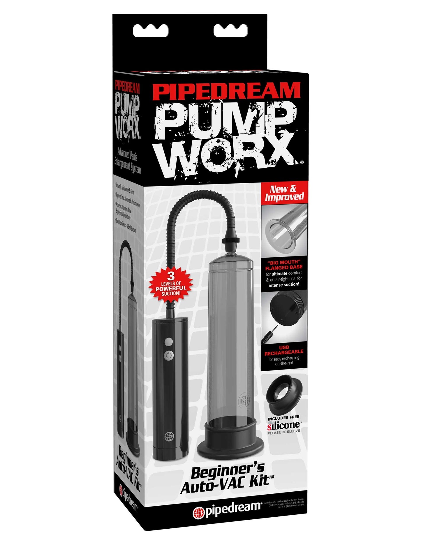 Pump Worx Beginners Rechargeable Auto Vac Kit - Smoke / Black