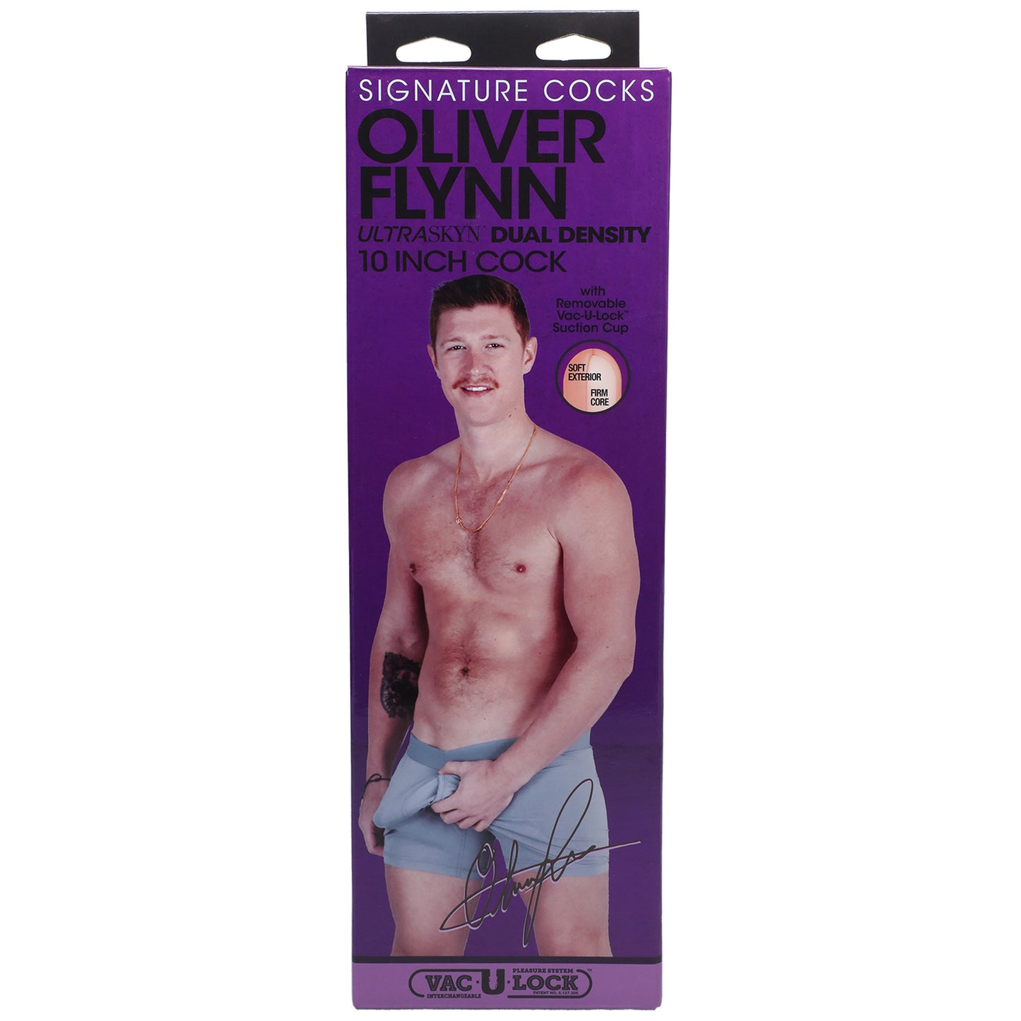 Signature Cocks Oliver Flynn Ultraskyn Dual  Density 10 Inch Cock - Vanilla