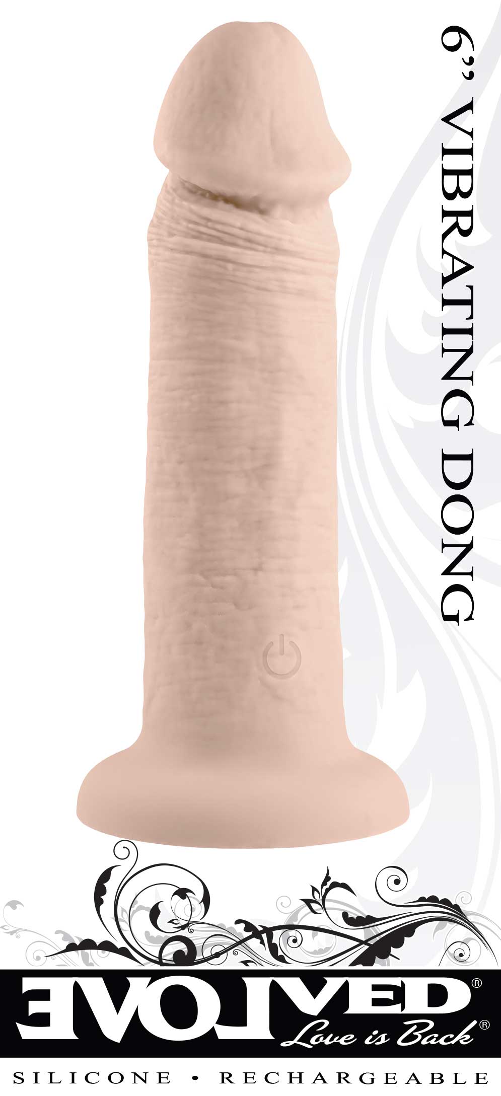 6 Inch Girthy Vibrating Dong - Light