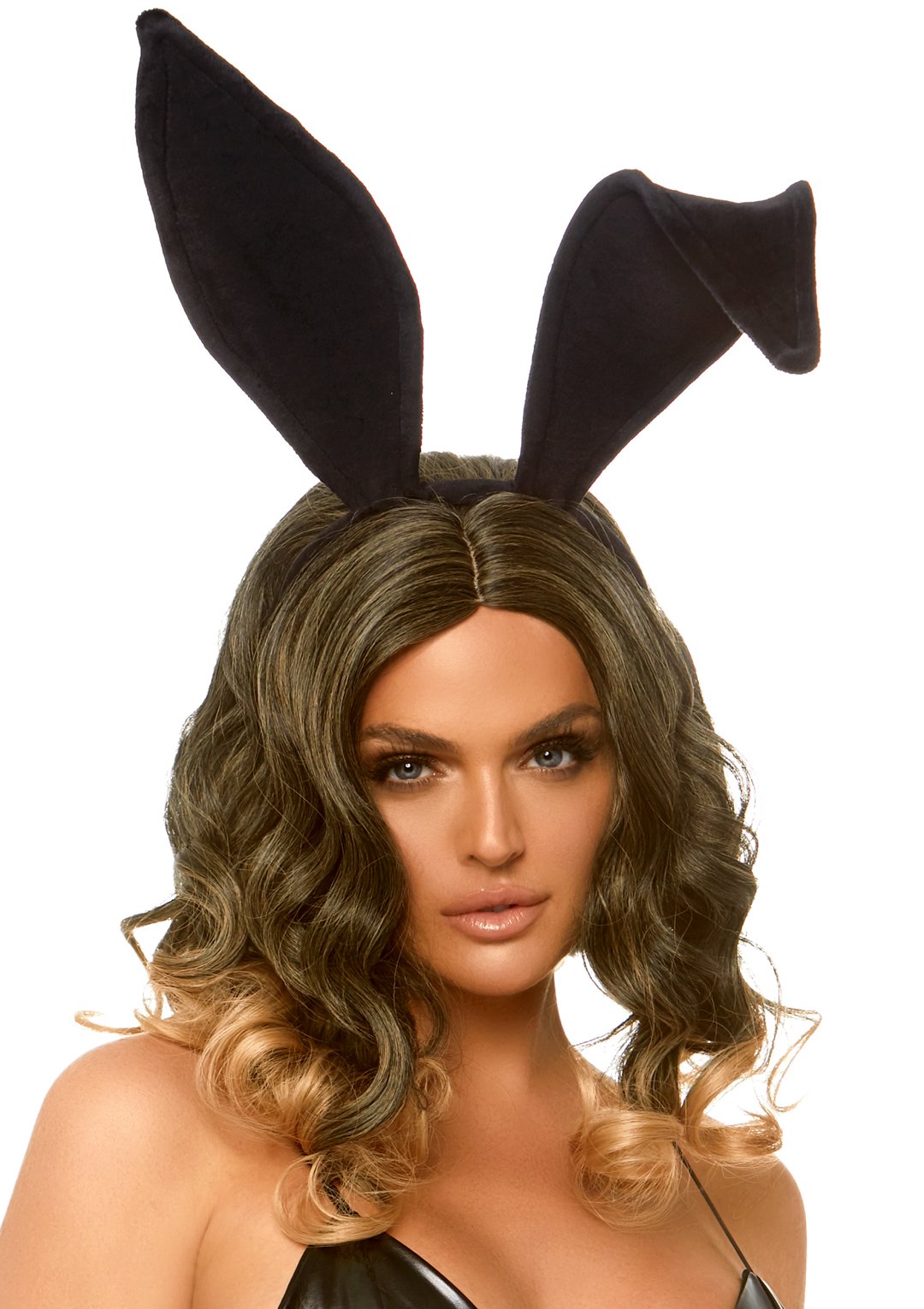 \"Bendable Velvet Bunny Rabbit Ears - Black LA-A2868\"