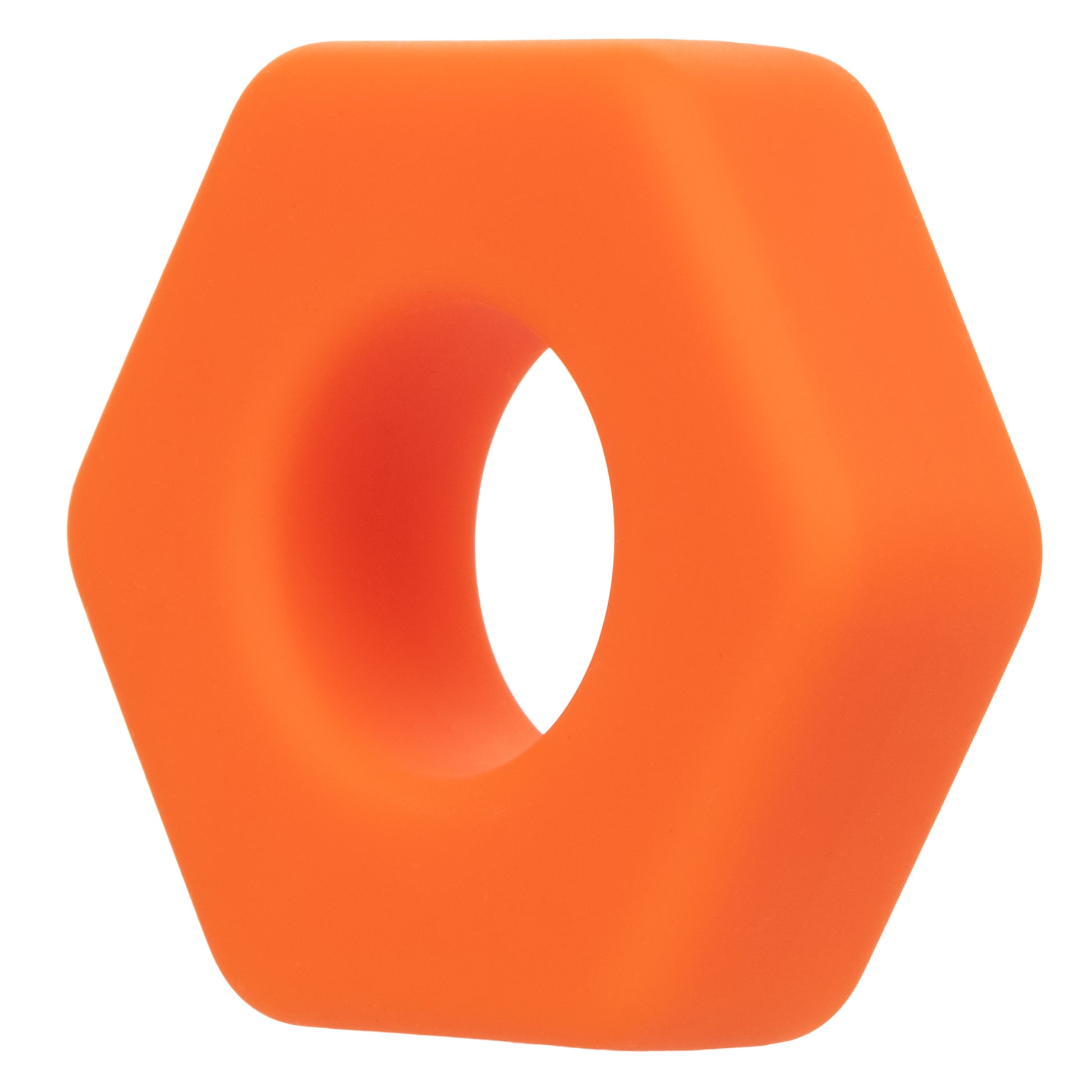 Alpha Liquid Silicone Prolong Sexagon Ring - Orange