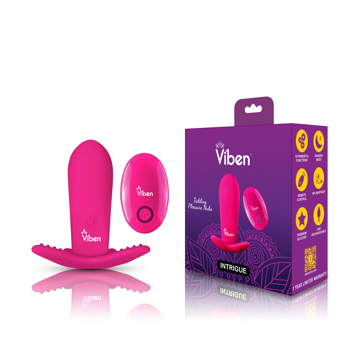 Intrigue - Hot Pink - Remote Control 10-Function Panty Vibe