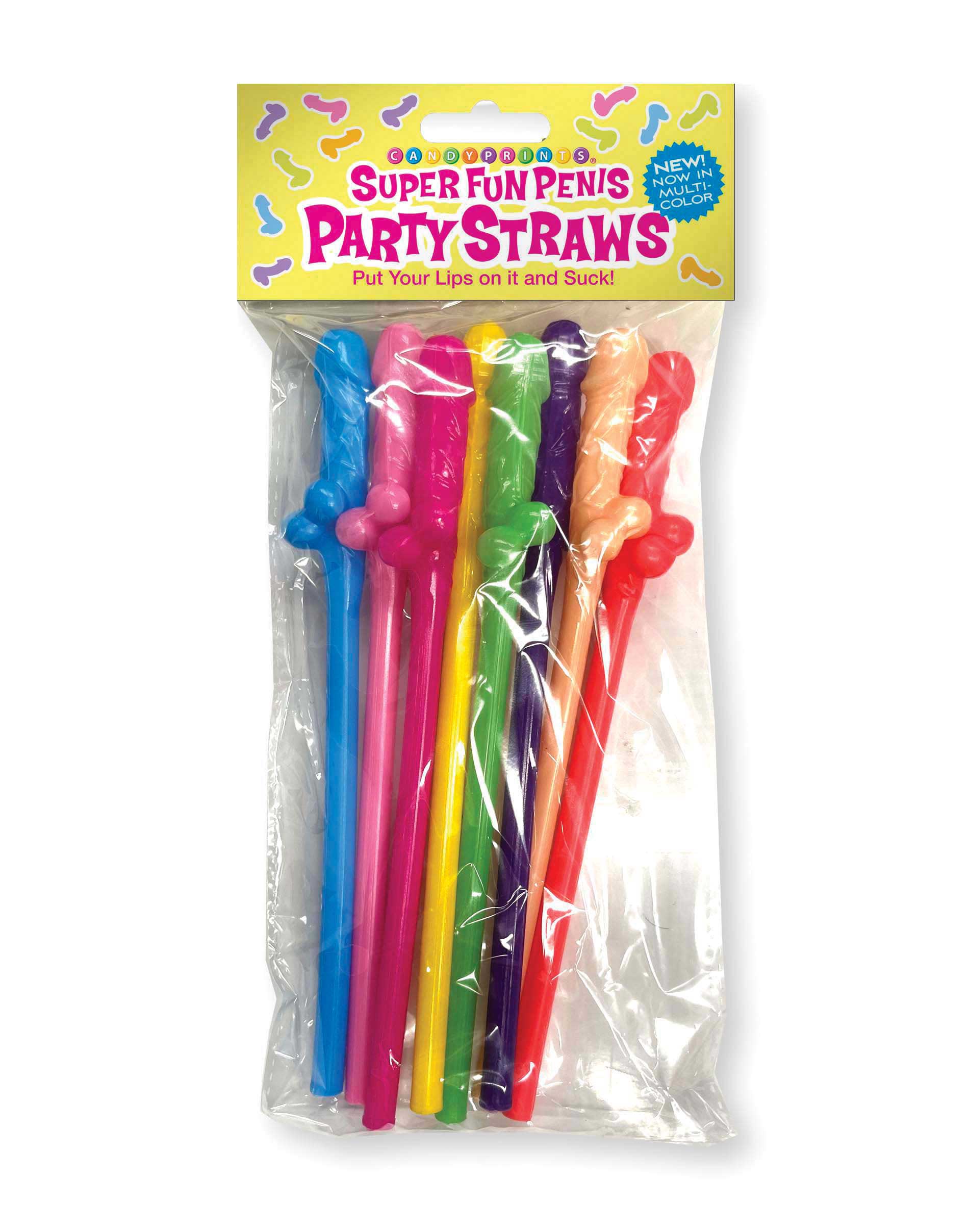 \"Super Fun Penis Straws - Multicolor LG-CP1111\"