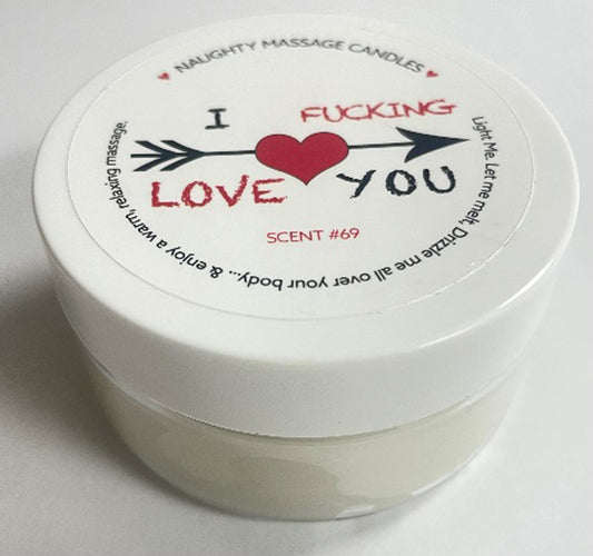 \"I F-Ing Love You Massage Candle - Madagascar Vanilla 1.7 Oz KS14315\"