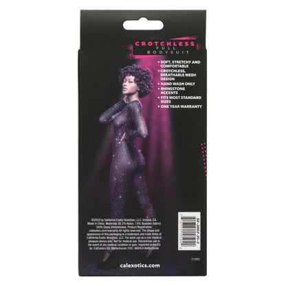 Radiance Crotchless Full Body Suit - One Size - Black