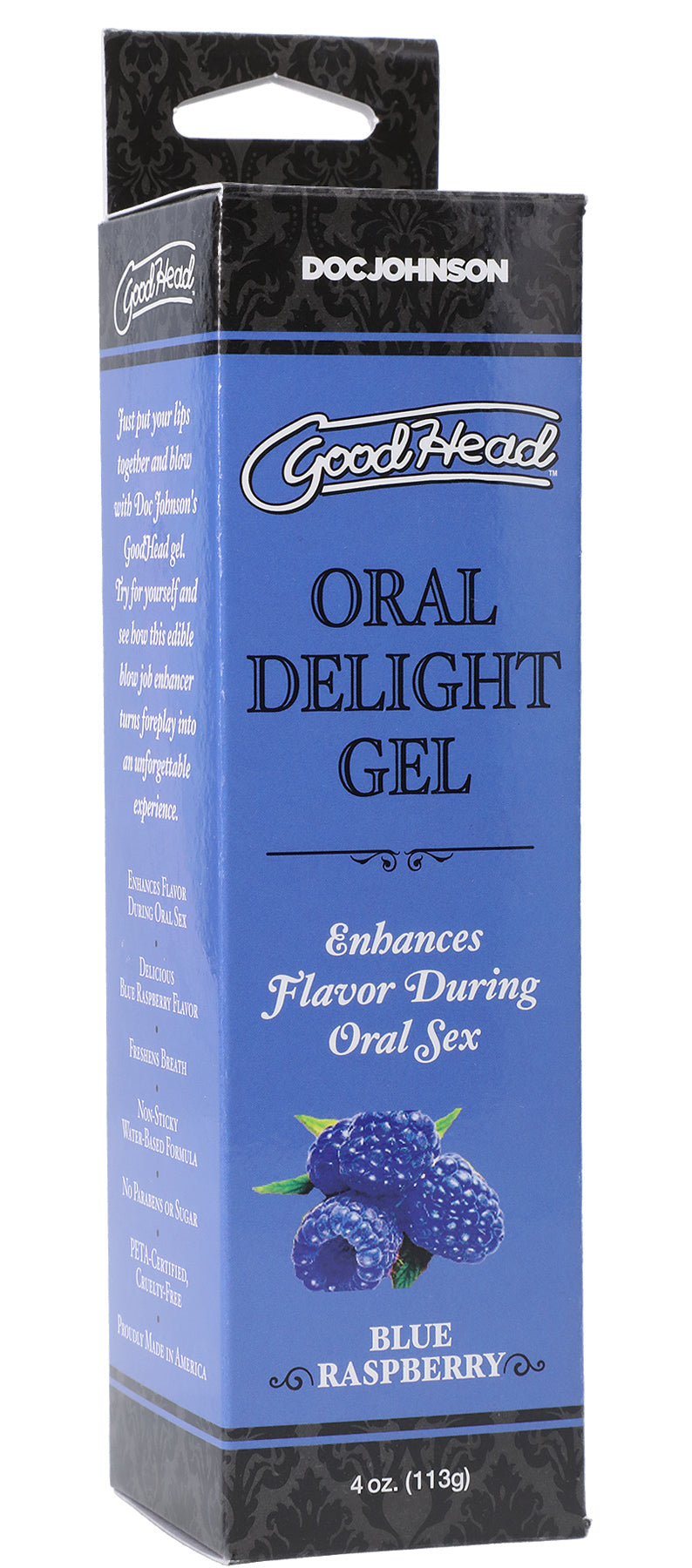 \"Goodhead - Oral Delight Gel - Blue Raspberry - 4 Oz. DJ1361-08-BX\"