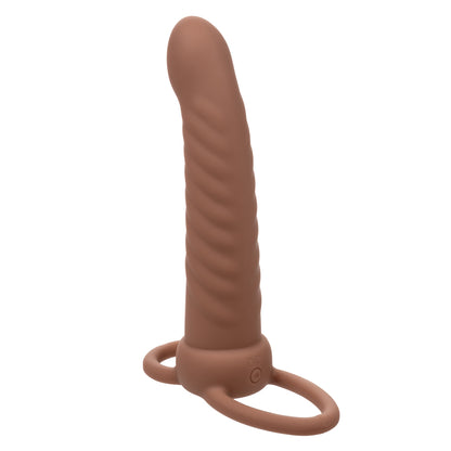 \"Performance Maxx Rechargeable Ribbed Dual Penetrator - Brown SE1634113\"