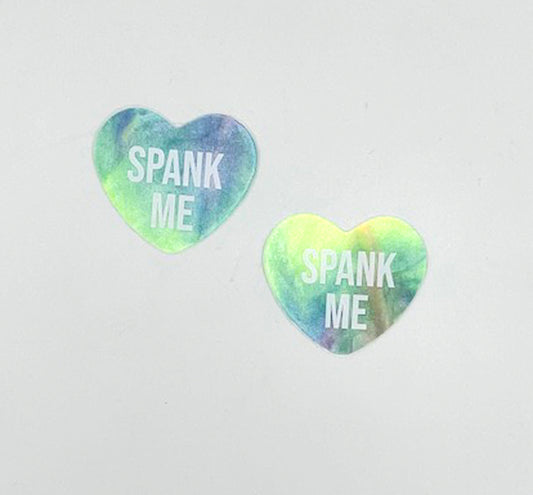 \"Spank Me Rainbow Sherbert Tie Die Candy Heart Pasties NN-SPM-CAH-RST\"