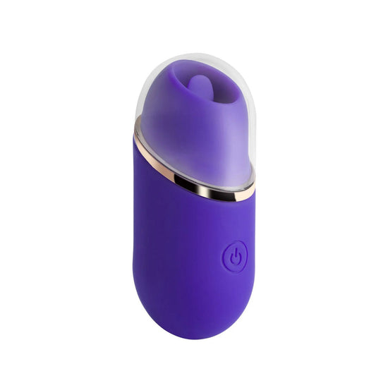 \"Abby - Mini Clit Licking Vibrator Tongue Sex Toy - Purple H-TE-07-580BP\"