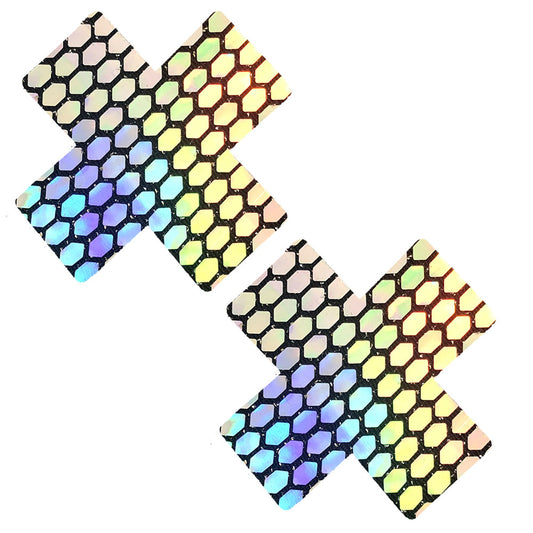 \"Mirrored Mayhem Super Holographic X Factor Nipztix Pasties NN-MIM-XF-NS\"