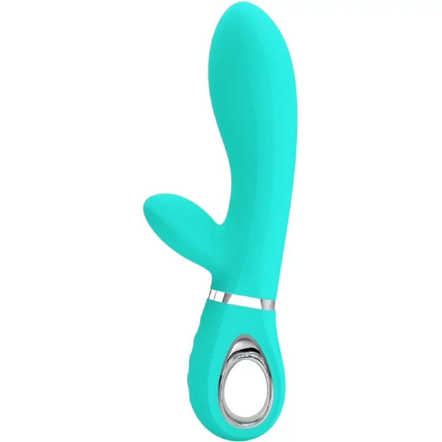 \"Thomas Super Soft Silicone Rabbit Vibrator - Turquoise BI-014621-4\"