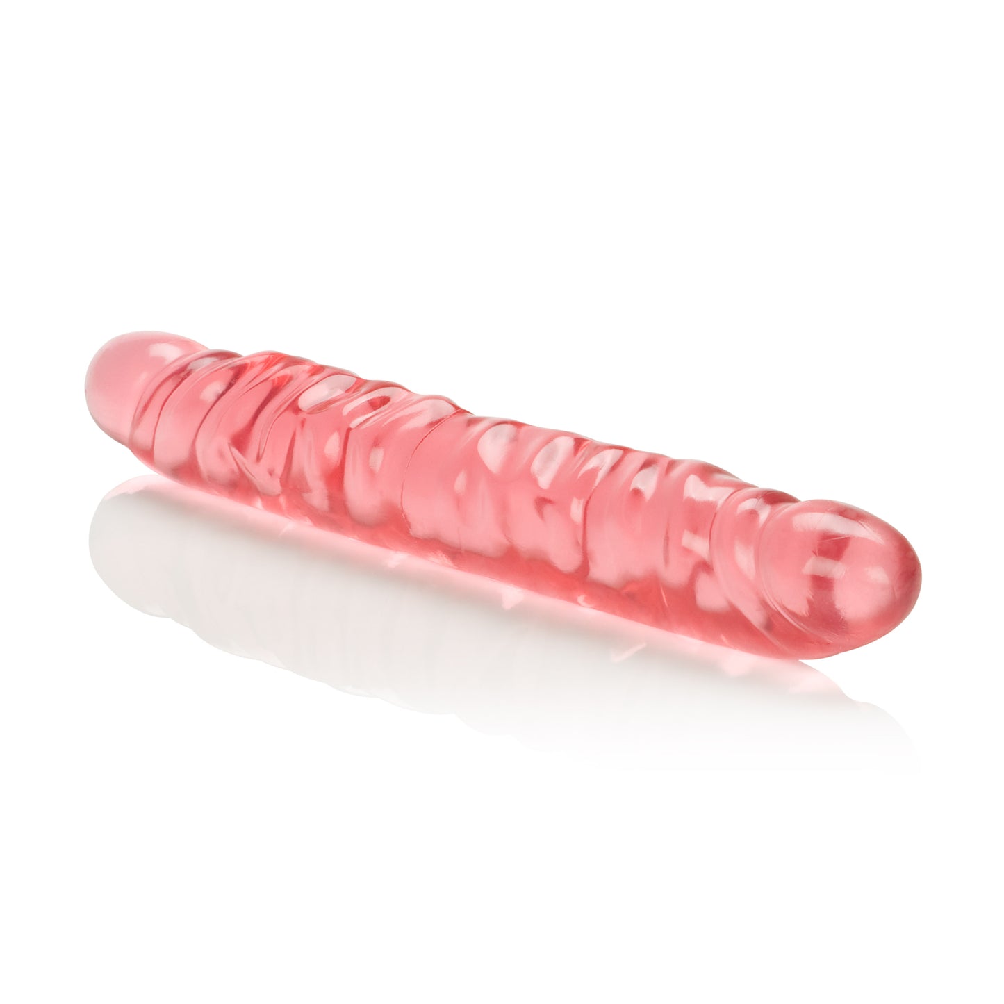 Translucence 12 Inches Veined Double Dong - Pink