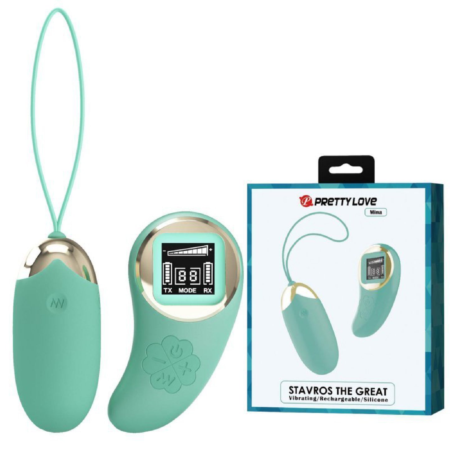 Mina Vibrating Remote Control Egg - Turquoise