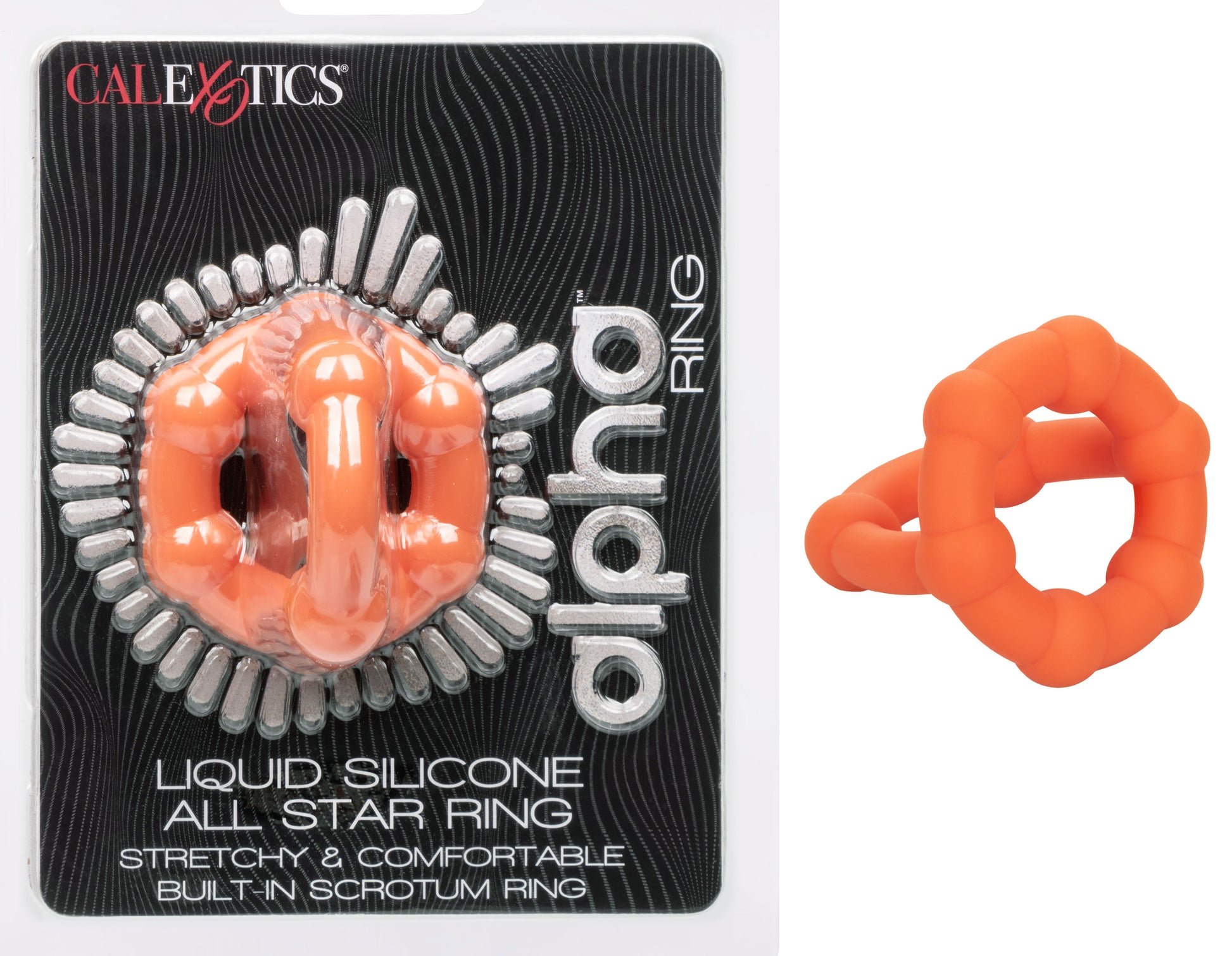 Alpha Liquid Silicone All Star Ring - Orange