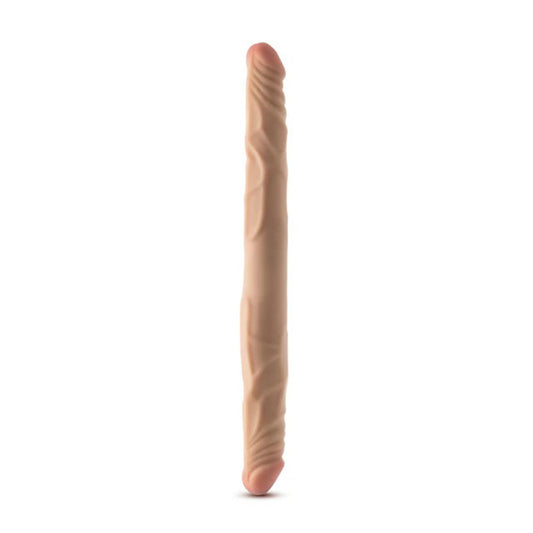 \"Dr. Skin Plus - 14 Posable Double Dong - Beige BL-39753\"