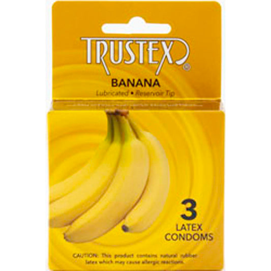 \"Trustex Flavored Lubricated Condoms - 3 Pack - Banana AL-4025\"