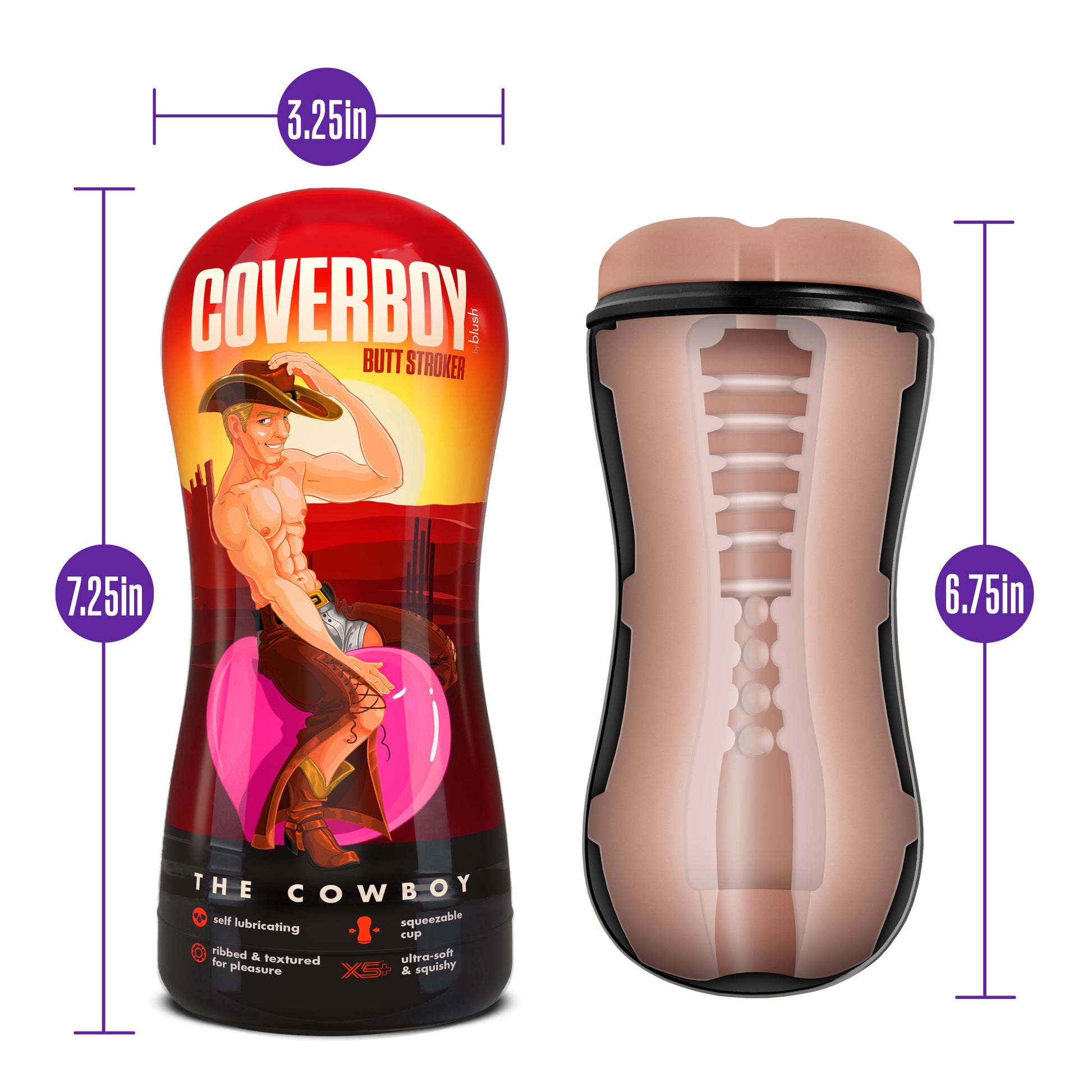 Coverboy - Cowboy - Self Lubricating Stroker -  Beige