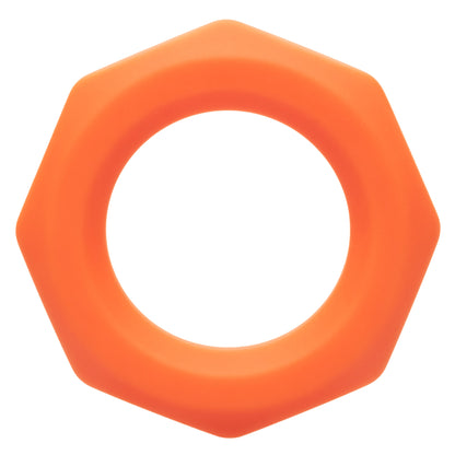 \"Alpha Liquid Silicone Sexagon Ring - Orange SE1492052\"