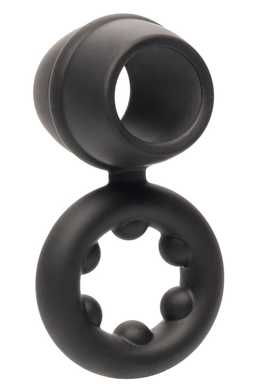 \"Alpha Liquid Silicone Dual Support Magnum Ring - Black SE1492502\"