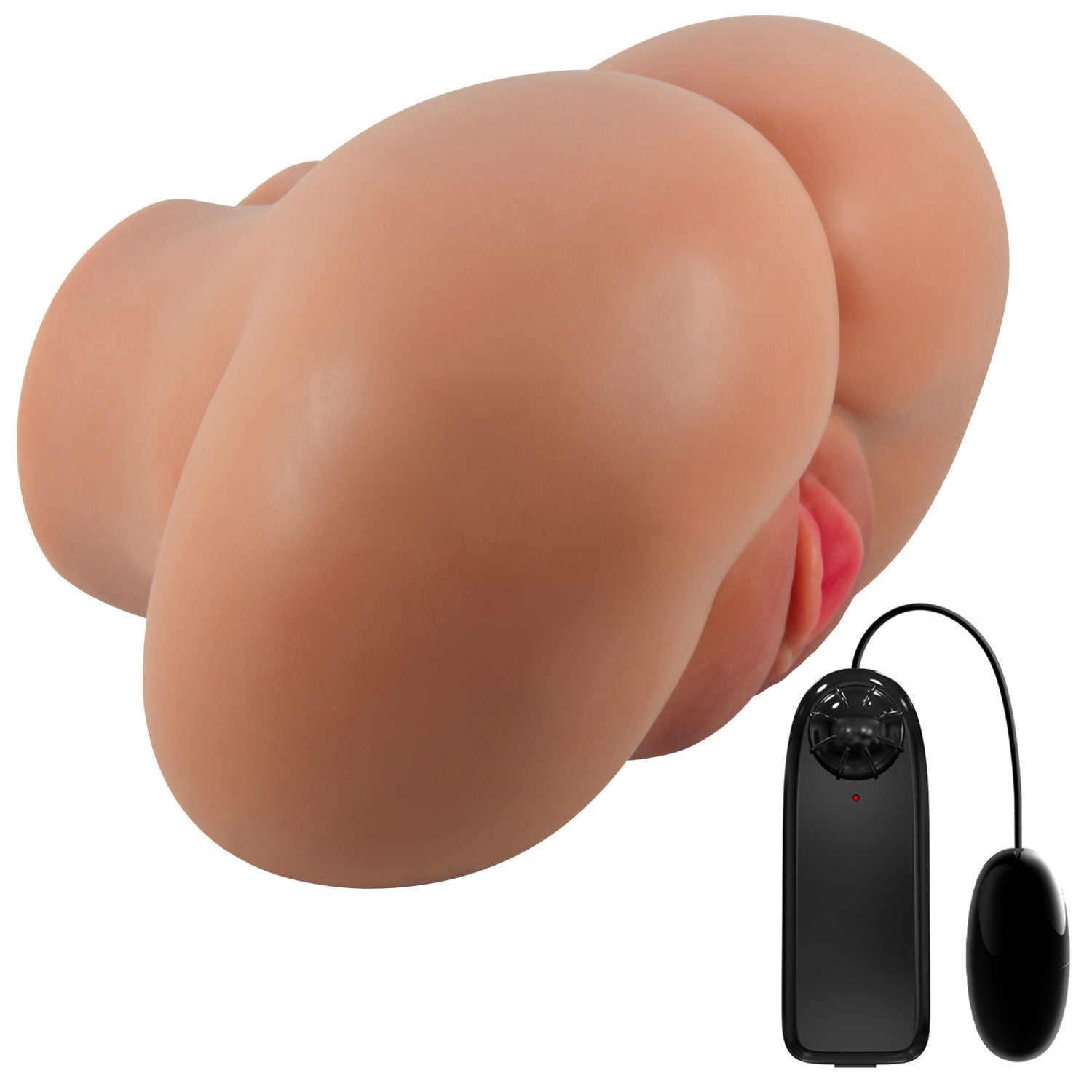 \"Luna Realistic Vagina and Ass Vibrator - Tan BM-009244Z-1\"