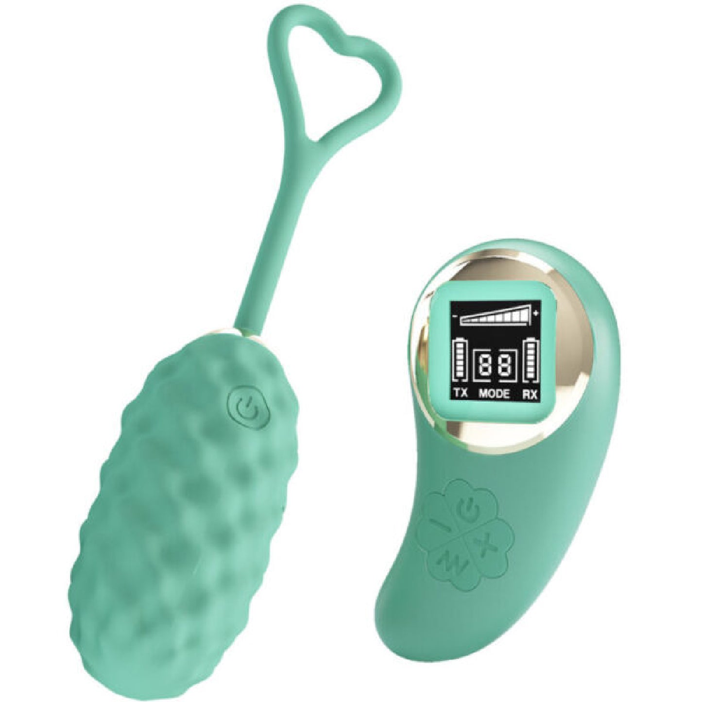 \"Vivian Remote Control Vibrating Egg - Turquoise BI-300027WLED1\"