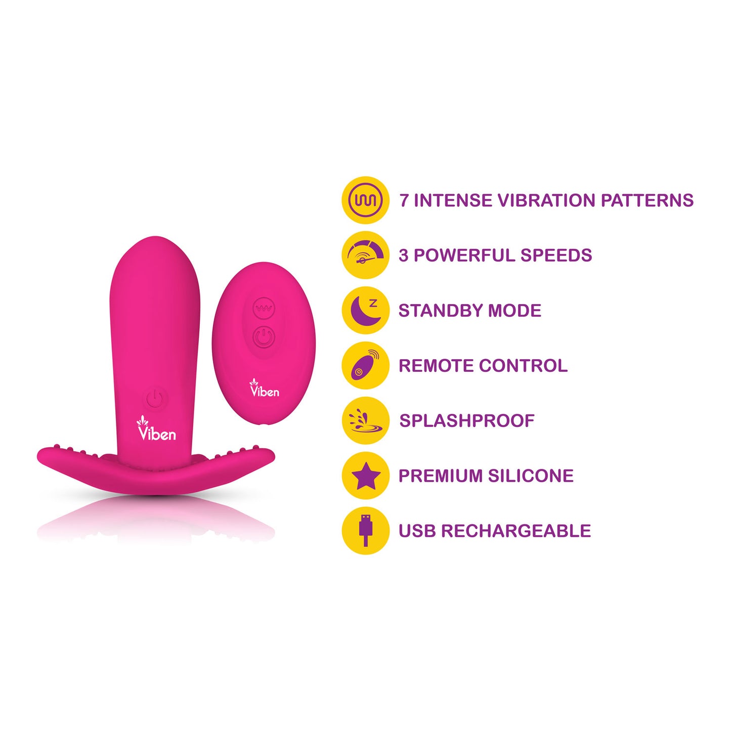 Intrigue - Hot Pink - Remote Control 10-Function Panty Vibe