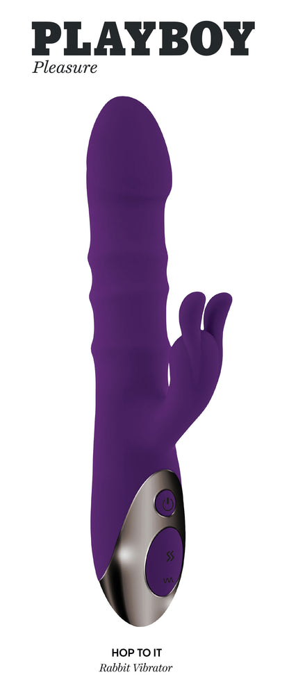 Playboy Pleasure - Hop to It - Rabbit Vibrator - Dark Purple