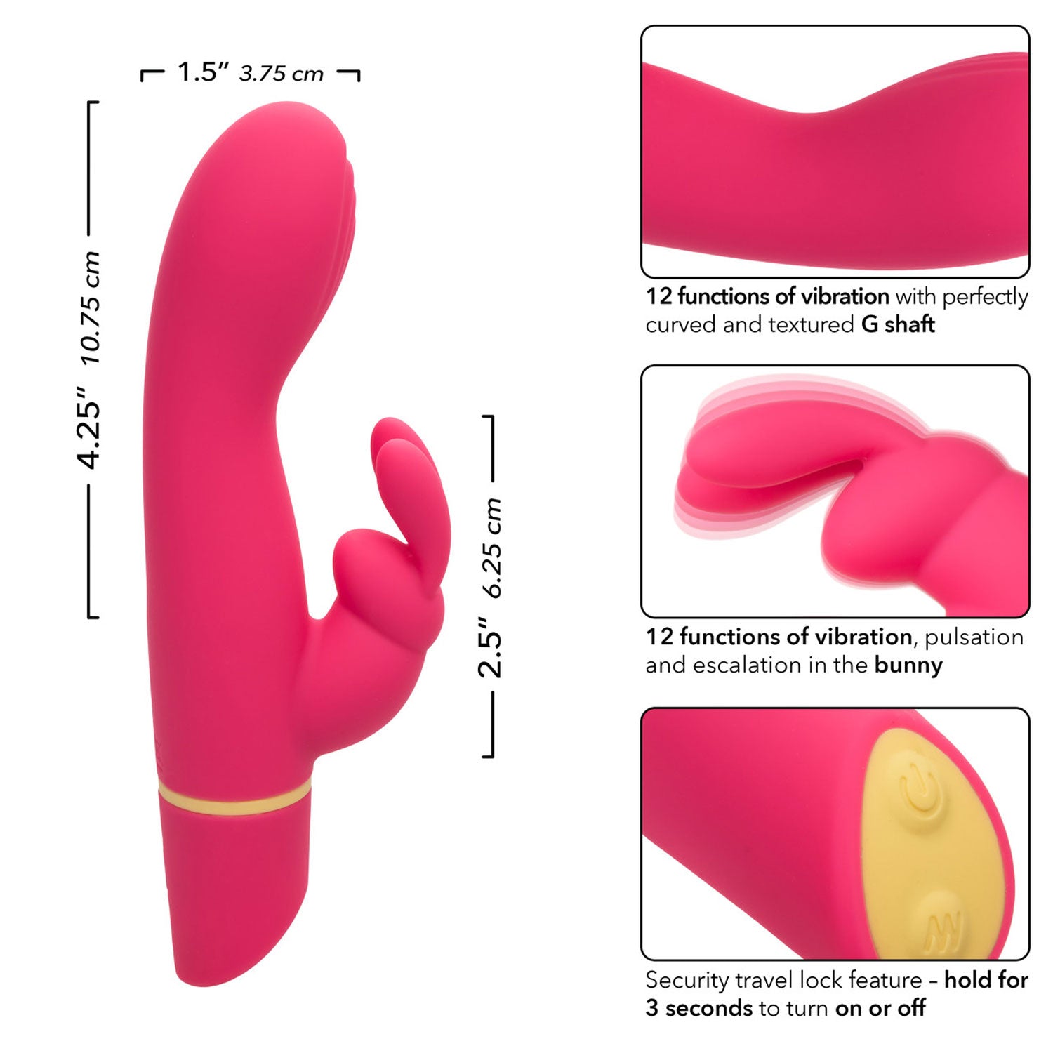 Love Bunny Vibrating \"G\" Bunny - Pink