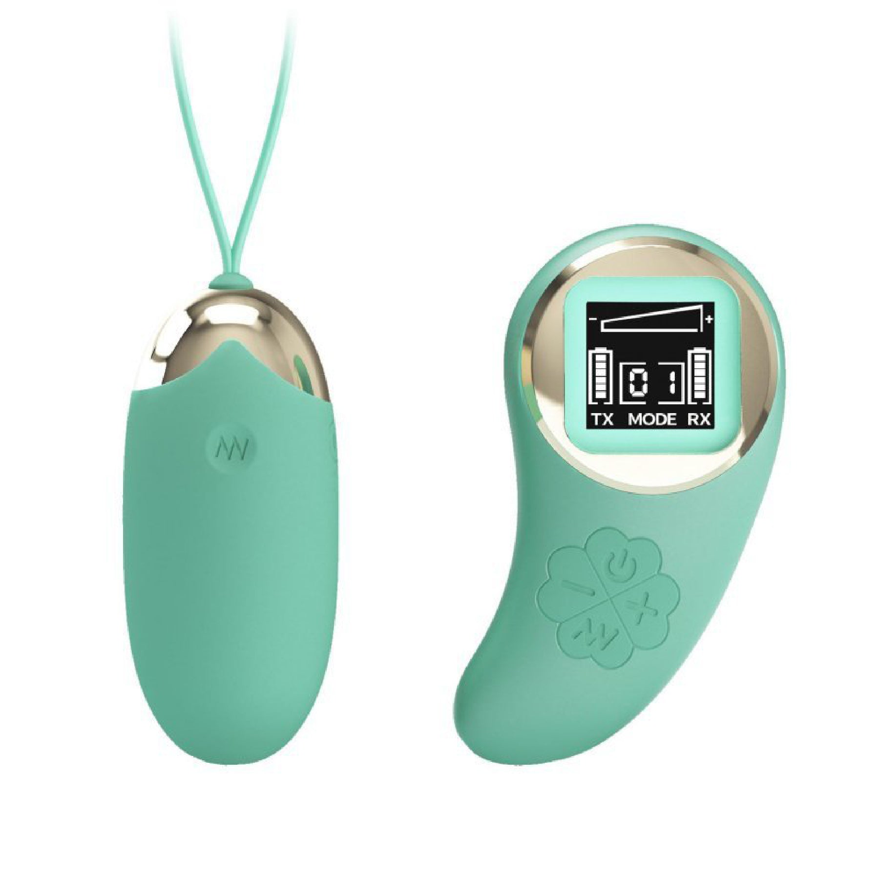 \"Mina Vibrating Remote Control Egg - Turquoise BI-014362WLED1\"