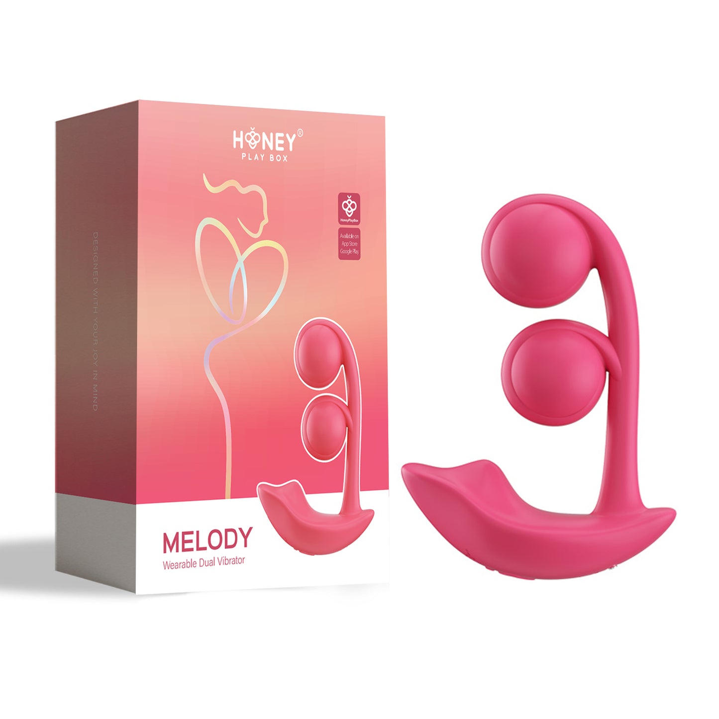 Melody Wearable Dual Vibrator - Pink