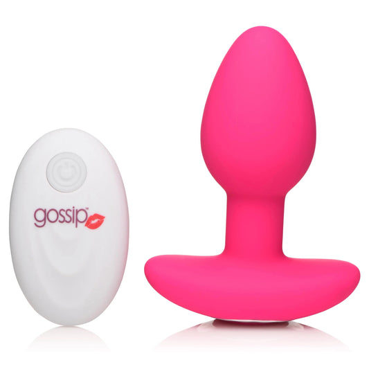 \"Gossip Pop Rocker 10x Vibrating Silicone Plug - Magenta CN-04-0758-50\"