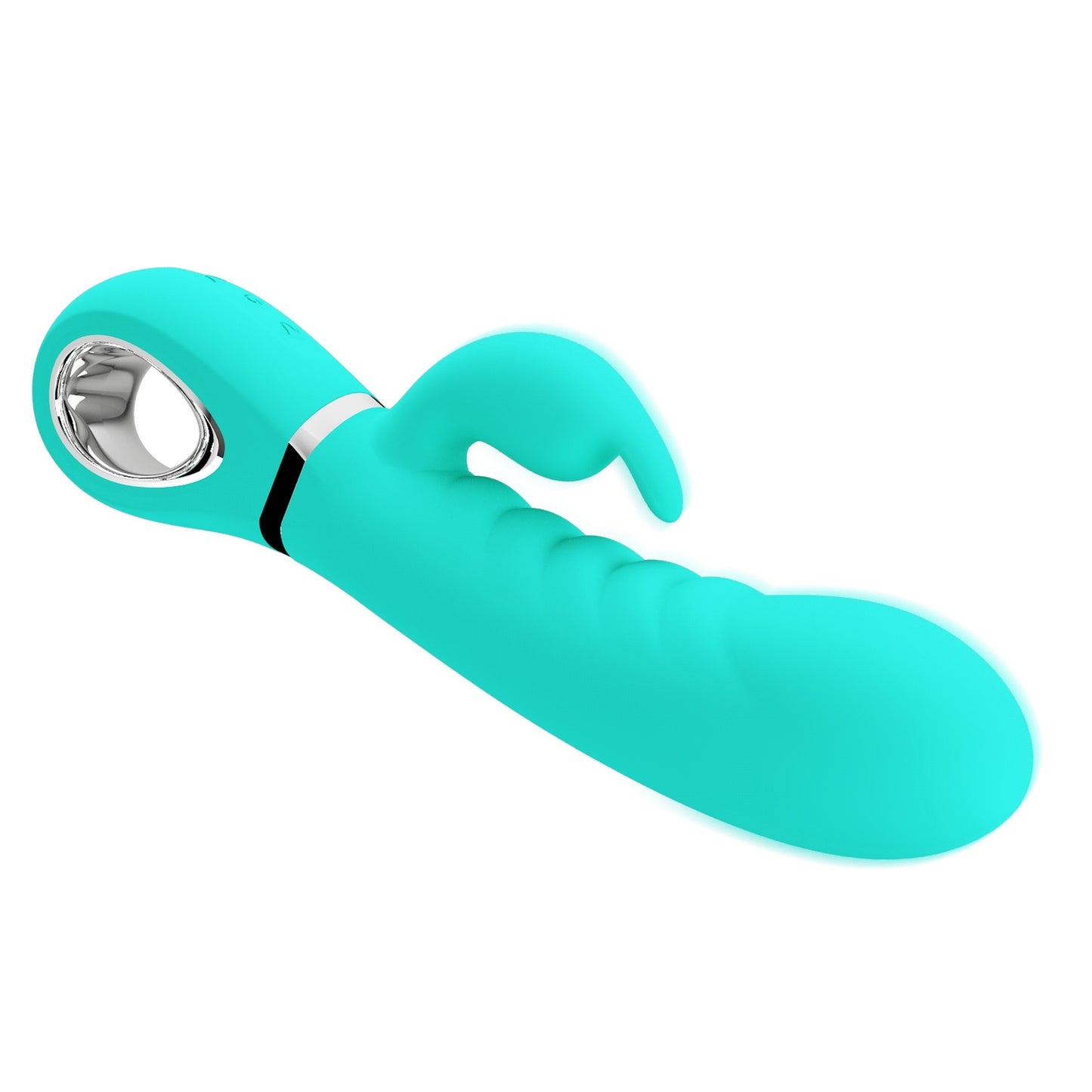 Prescott Super Soft Rabbit Silicone Vibrator - Vibrator -Teal