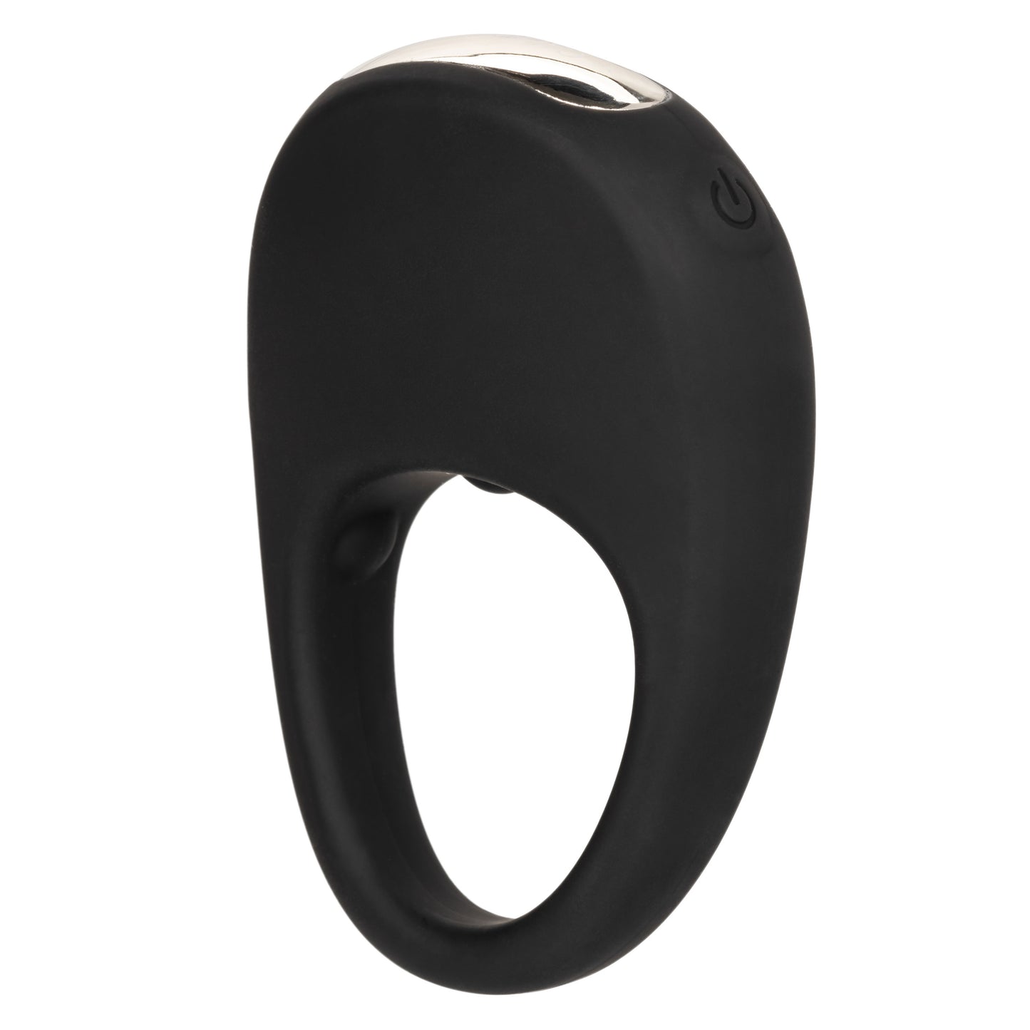 \"Silicone Rechargeable Pleasure Ring - Black - Black SE1841073\"