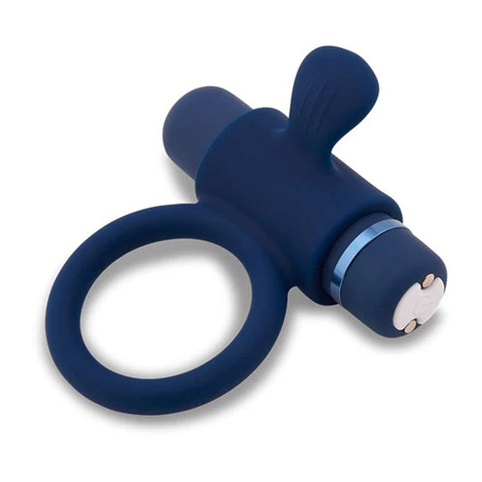 \"Nu Sensuelle Silicone Bullet Ring - Navy Blue BT-M39NBL\"