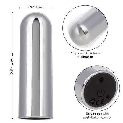 10 Function Rechargeable Bullet - Silver