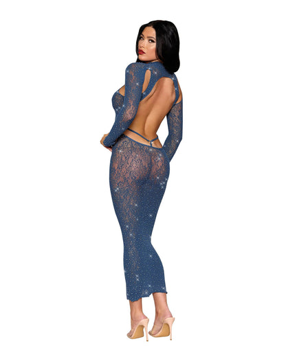 Bodystocking Gown Dmnd - One Size - Navy