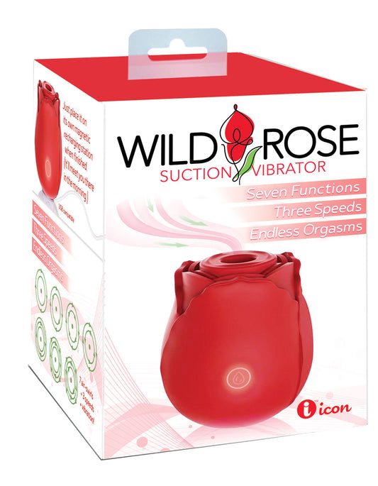 \"Wild Rose Suction Vibrator - Red IC1700\"