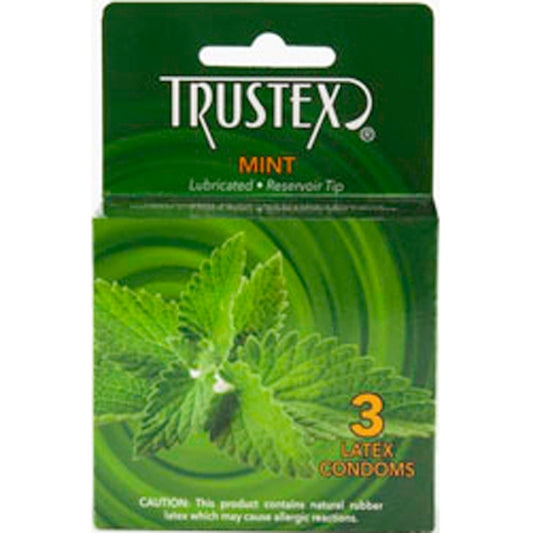 \"Trustex Flavored Lubricated Condoms - 3 Pack - Mint AL-4005\"