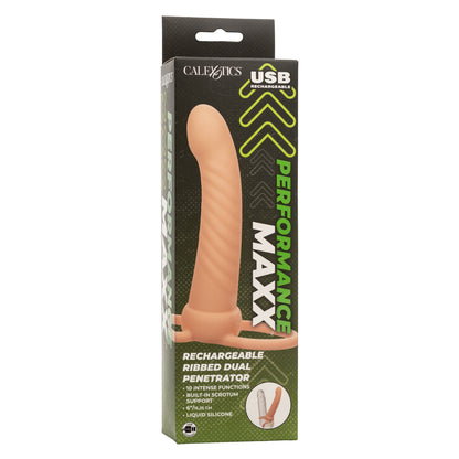 Performance Maxx Rechargeable Ribbed Dual Penetrator - Ivory