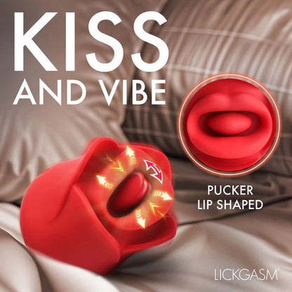 Sweet Kiss Kissing & Vibrating Clitoral Stimulator - Red